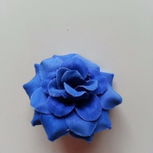 Fleur en tissu de 50mm bleu roi
