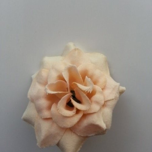 Fleur en tissu de 50mm beige