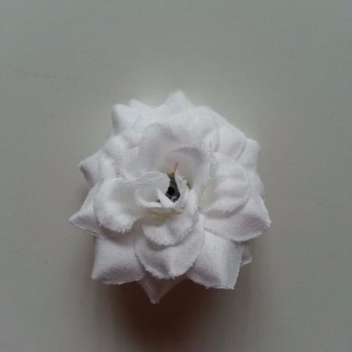 Fleur en tissu de 50mm blanc