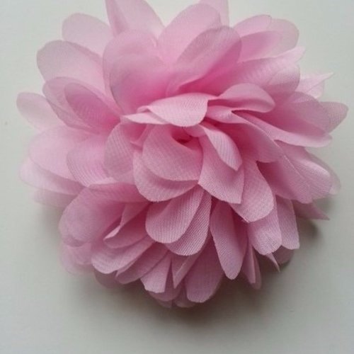 Fleur en mousseline rose 10cm