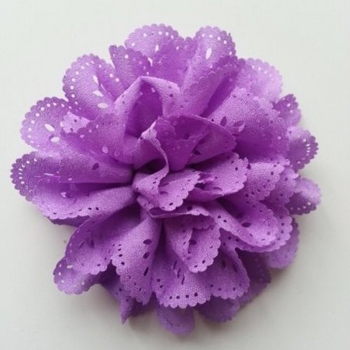 Fleur dentellée 80mm violet