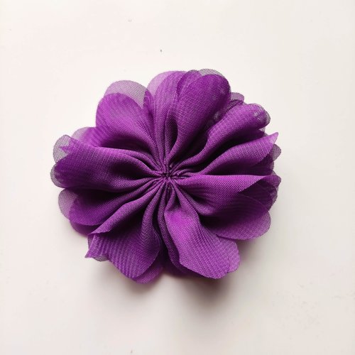 Fleur mousseline violet   70mm