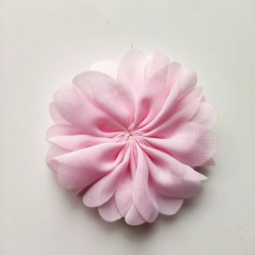 Fleur mousseline rose  70mm