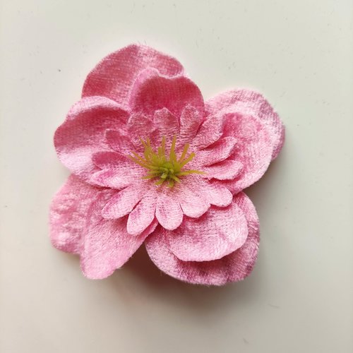 Fleur velouté rose 70mm
