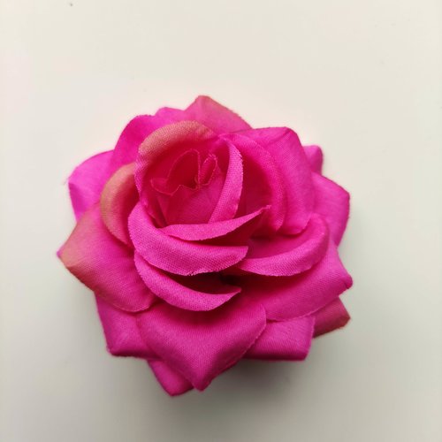 Rose artificielle en tissu de 60mm rose prune