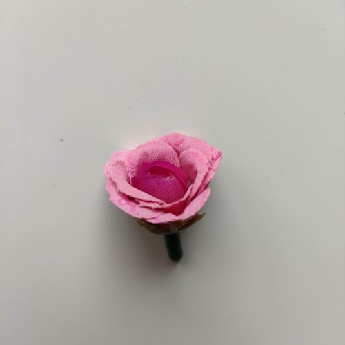 Petite rose en tissu 20mm rose