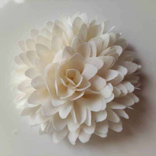 Fleur mousseline 90mm ivoire