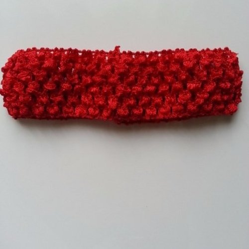 Bandeau cheveux crochet extensible de couleur rouge