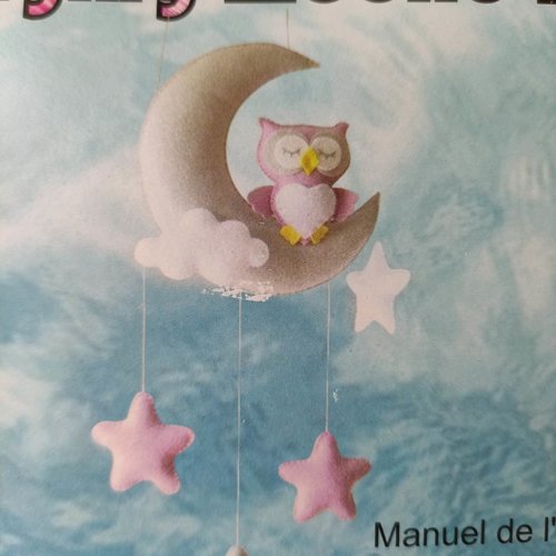 Kit fabrication mobile bébé hibou et etoile