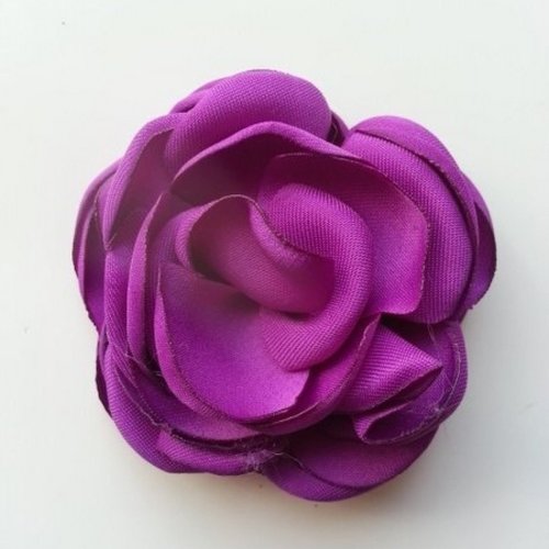 Fleur en satin de soie 50mm violet