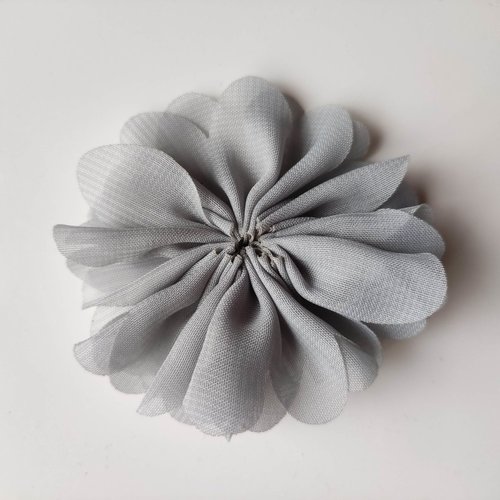 Fleur mousseline gris  70mm