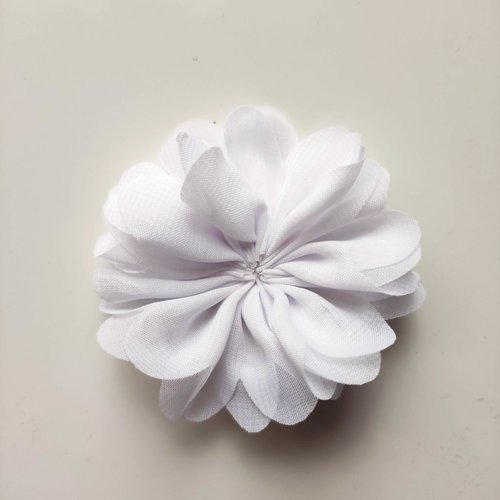 Fleur mousseline blanc  70mm