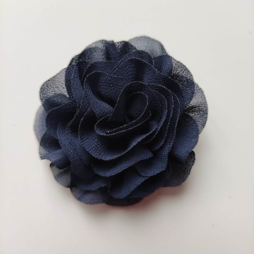 Fleur bleu  marine 70mm