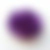 Rosette  fleur  satin et tulle violet   50mm