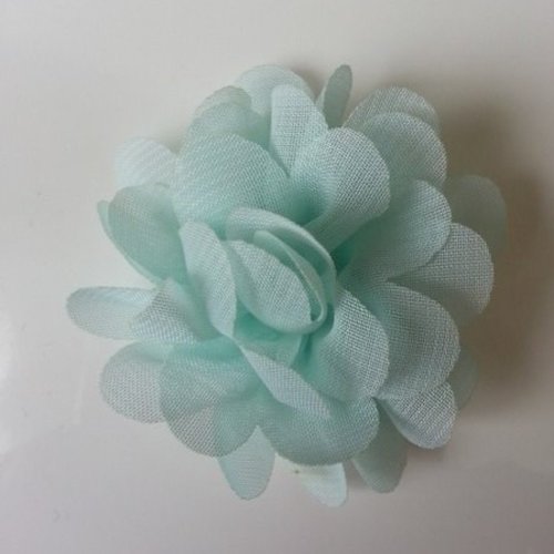 Fleur en tissu mousseline 50mm vert pastel