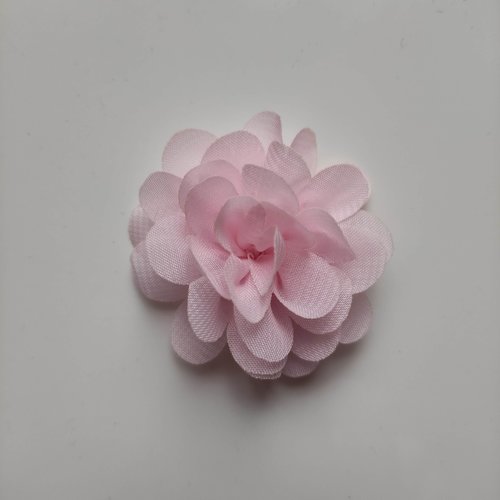 Fleur en tissu mousseline 50mm rose pâle