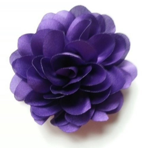 Fleur en mousseline de soie de 60mm violet