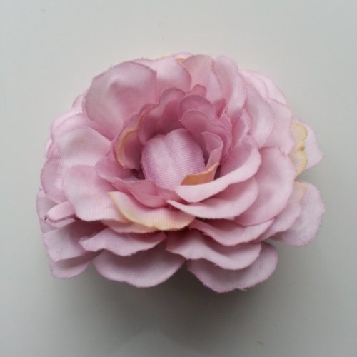 Fleur artificielle en tissu vieux rose  55mm