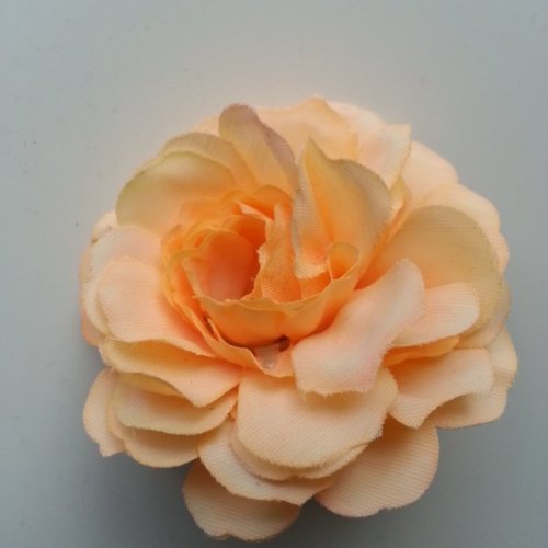 Fleur artificielle en tissu peche clair 55mm