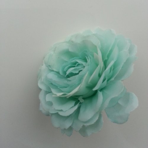 Fleur artificielle en tissu vert  55mm