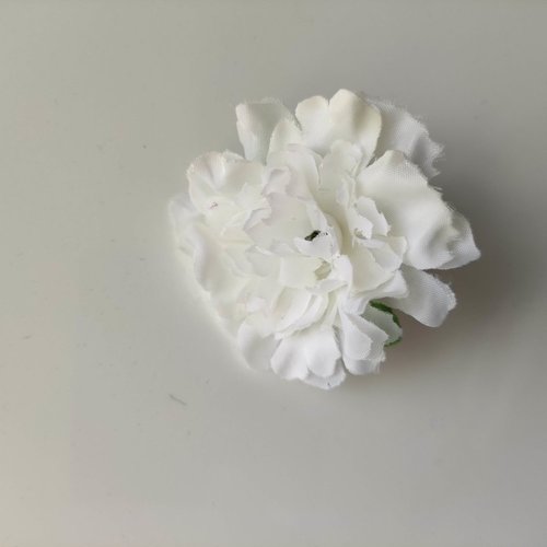 Fleur artificielle en tissu de 45mm ivoire