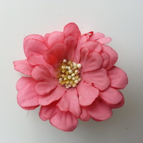 Fleur artificielle en tissu 60mm  vieux rose foncé