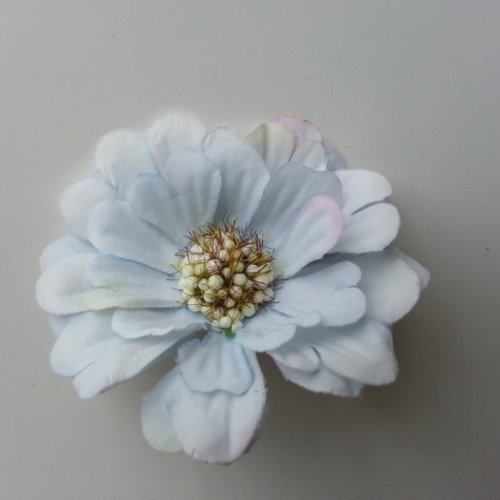 Fleur artificielle en tissu 60mm bleu ciel