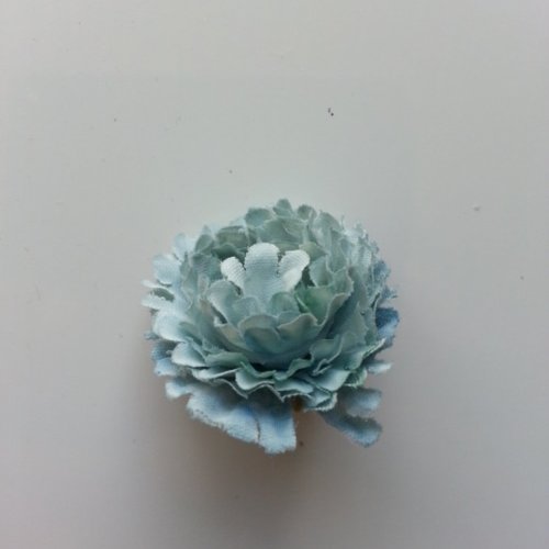 Fleur en tissu mini oeillet de 30mm bleu
