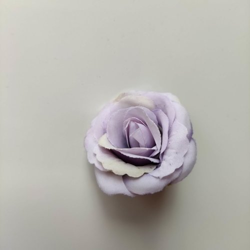 Fleur  en tissu  40mm mauve