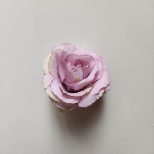 Fleur  en tissu  40mm lilas