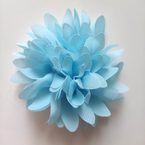 Fleur en mousseline bleu ciel  10cm