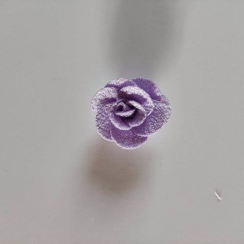 Petite fleur en tissu 25 mm mauve