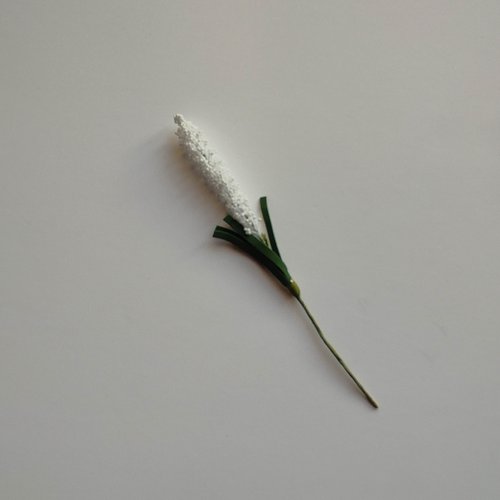 Tige fleur en mousse blanc  70mm