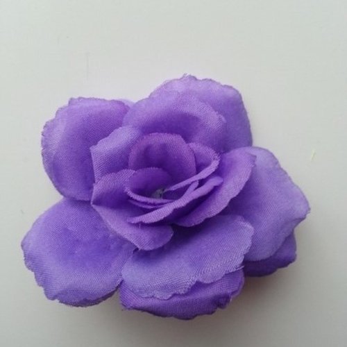 Fleur en tissu de 70mm violet
