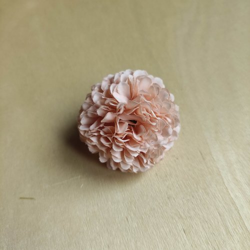 Fleur en tissu  oeillet de 45mm vieux rose clair