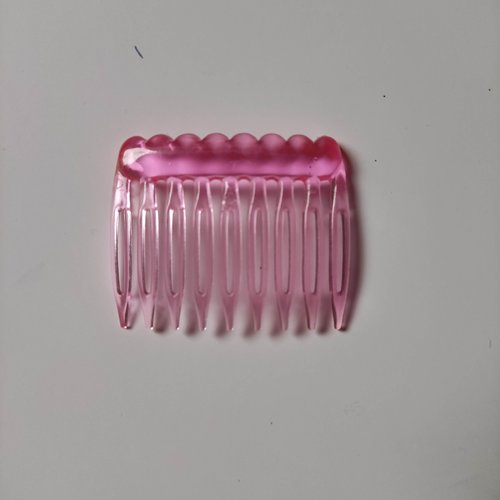 Peigne à chignon en plastique  rose 50*40mm