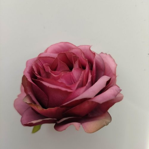 Rose artificielle en tissu 50mm bordeaux