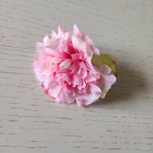 Fleur artificielle en tissu de 45mm  rose bonbon