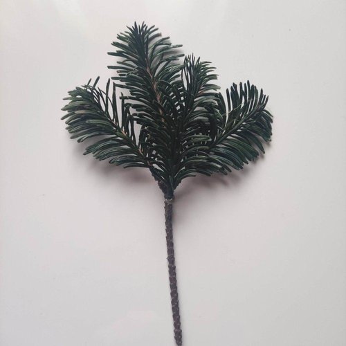 Tige branche de sapin trés réaliste pour décoration de noel  13*25cm