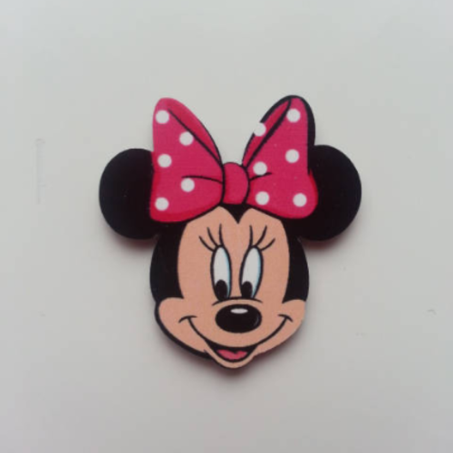 Cabochon minnie plat en résine 34*35mm rose fuchisa