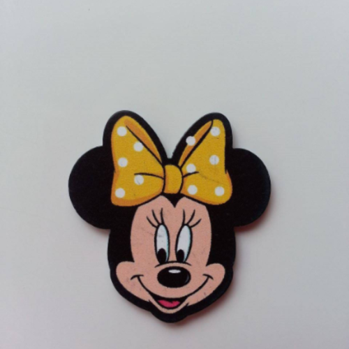 Cabochon minnie plat en résine 34*35mm jaune
