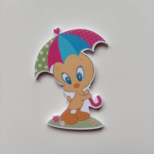 Cabochon en resine plat titi et grominet  35*45mm