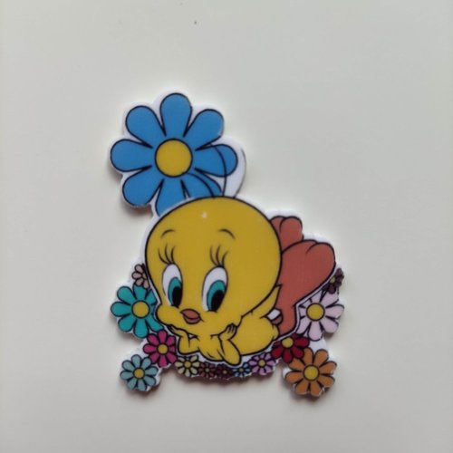 Cabochon en resine plat titi et grominet  35*49mm