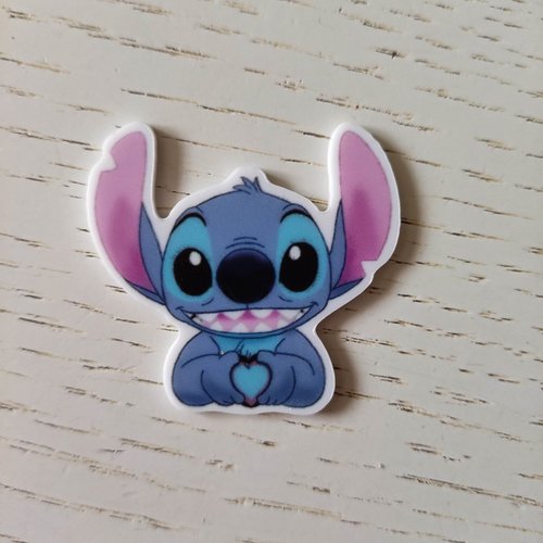 Cabochon plat en résine stitch   40*39mm