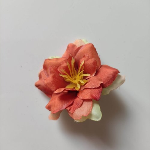 Fleur artificielle en tissu bronze  50mm