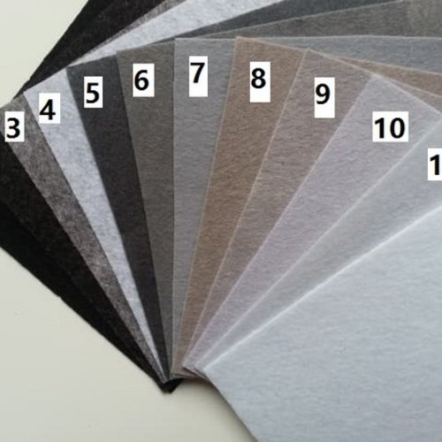 N7 feuille de feutrine unie 15*15cm gris