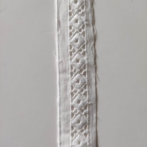 1 mètre de dentelle anglaise blanc 2,5cm de largeur
