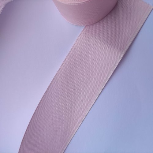 1 metre de ruban  polyester rose pale  38 mm