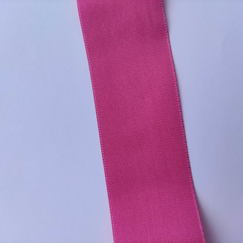 1 metre de ruban  polyester rose prune  38 mm