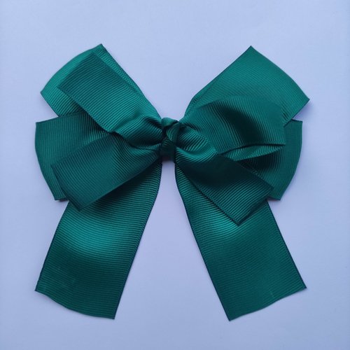 Noeud ruban gros grain vert 12*8cm